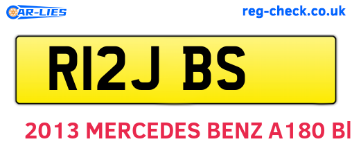 R12JBS are the vehicle registration plates.