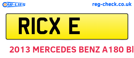 R1CXE are the vehicle registration plates.