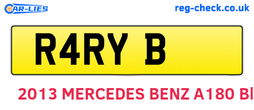 R4RYB are the vehicle registration plates.