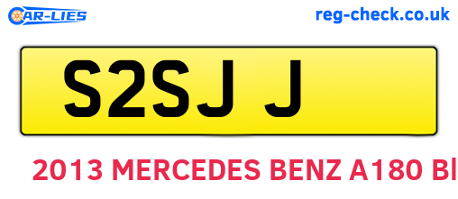 S2SJJ are the vehicle registration plates.