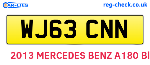 WJ63CNN are the vehicle registration plates.