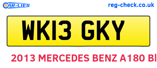 WK13GKY are the vehicle registration plates.