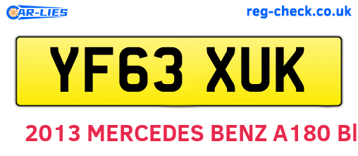 YF63XUK are the vehicle registration plates.
