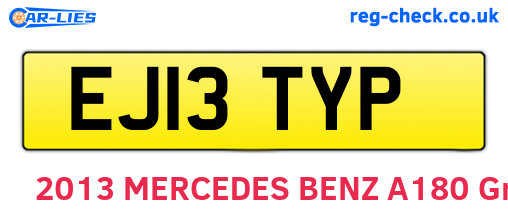 EJ13TYP are the vehicle registration plates.