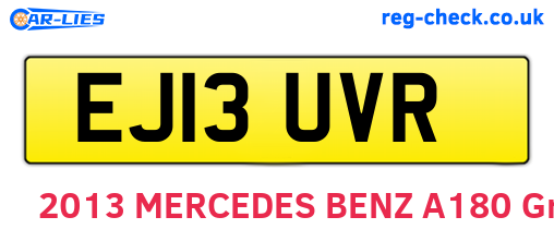 EJ13UVR are the vehicle registration plates.