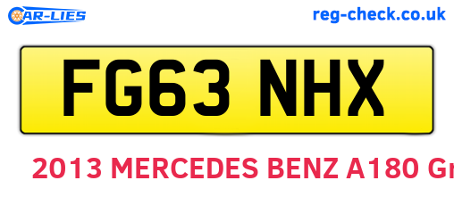 FG63NHX are the vehicle registration plates.