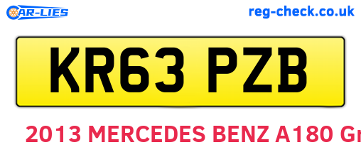 KR63PZB are the vehicle registration plates.