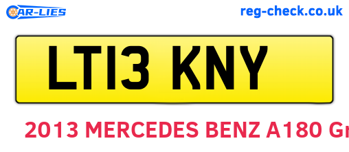 LT13KNY are the vehicle registration plates.