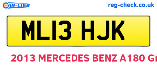 ML13HJK are the vehicle registration plates.