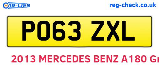 PO63ZXL are the vehicle registration plates.