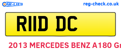 R11DDC are the vehicle registration plates.