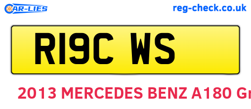 R19CWS are the vehicle registration plates.