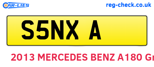 S5NXA are the vehicle registration plates.