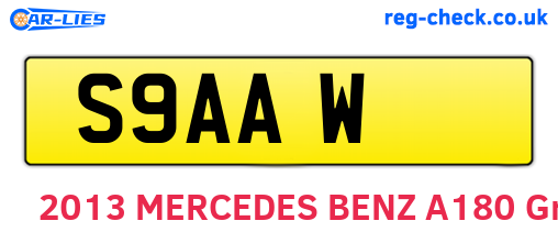 S9AAW are the vehicle registration plates.