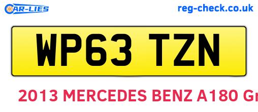 WP63TZN are the vehicle registration plates.
