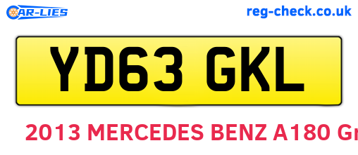 YD63GKL are the vehicle registration plates.