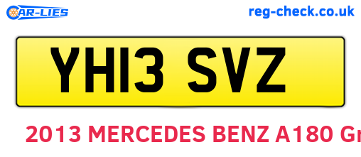 YH13SVZ are the vehicle registration plates.