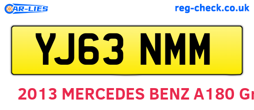 YJ63NMM are the vehicle registration plates.