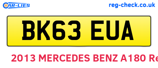 BK63EUA are the vehicle registration plates.