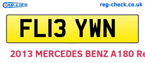 FL13YWN are the vehicle registration plates.