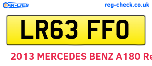 LR63FFO are the vehicle registration plates.