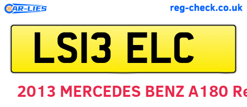 LS13ELC are the vehicle registration plates.
