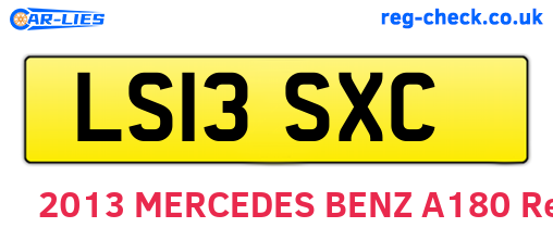 LS13SXC are the vehicle registration plates.