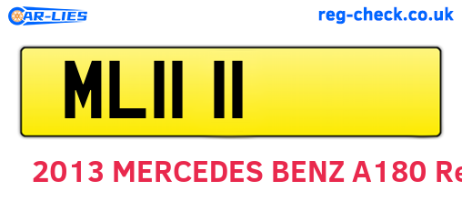 ML1111 are the vehicle registration plates.