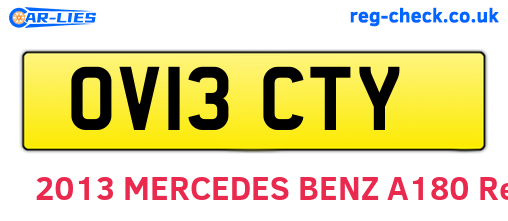 OV13CTY are the vehicle registration plates.