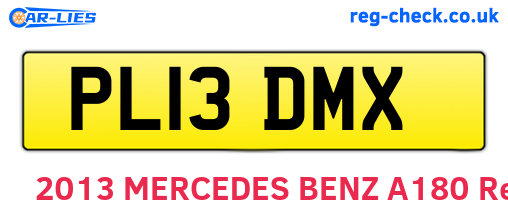PL13DMX are the vehicle registration plates.
