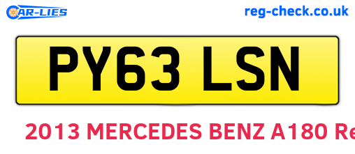 PY63LSN are the vehicle registration plates.
