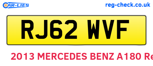 RJ62WVF are the vehicle registration plates.
