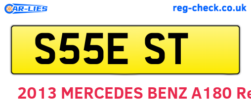 S55EST are the vehicle registration plates.