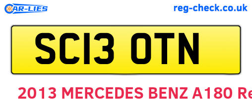 SC13OTN are the vehicle registration plates.