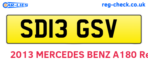 SD13GSV are the vehicle registration plates.