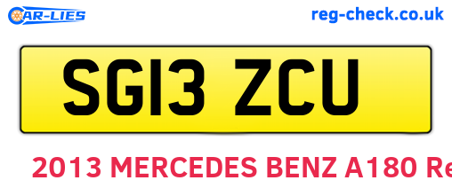 SG13ZCU are the vehicle registration plates.