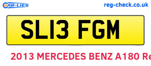SL13FGM are the vehicle registration plates.