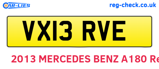 VX13RVE are the vehicle registration plates.