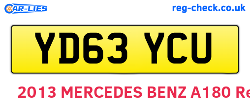 YD63YCU are the vehicle registration plates.