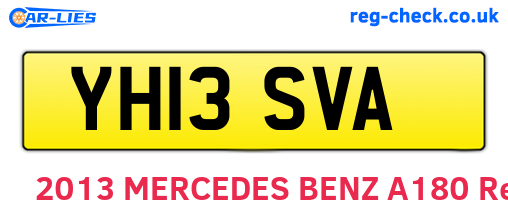 YH13SVA are the vehicle registration plates.
