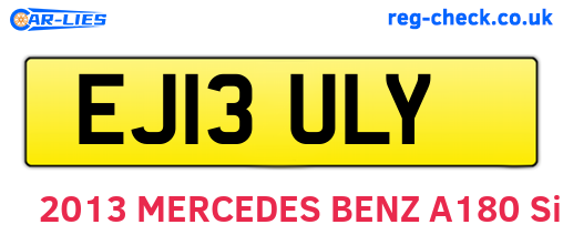 EJ13ULY are the vehicle registration plates.