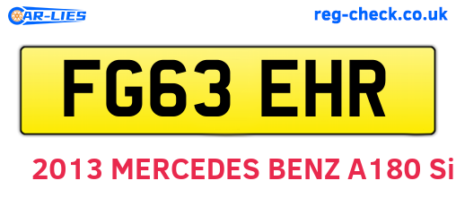 FG63EHR are the vehicle registration plates.