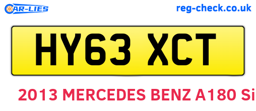 HY63XCT are the vehicle registration plates.