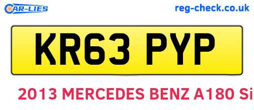 KR63PYP are the vehicle registration plates.
