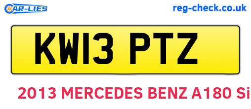 KW13PTZ are the vehicle registration plates.