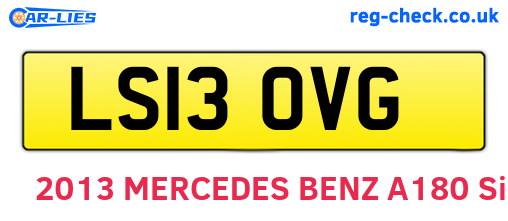 LS13OVG are the vehicle registration plates.