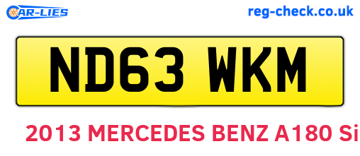 ND63WKM are the vehicle registration plates.