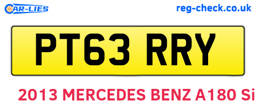 PT63RRY are the vehicle registration plates.