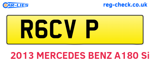 R6CVP are the vehicle registration plates.