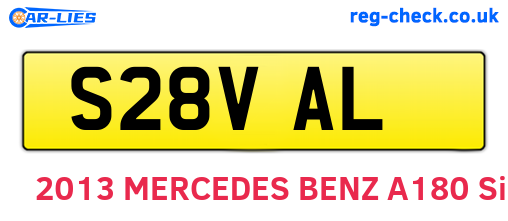 S28VAL are the vehicle registration plates.